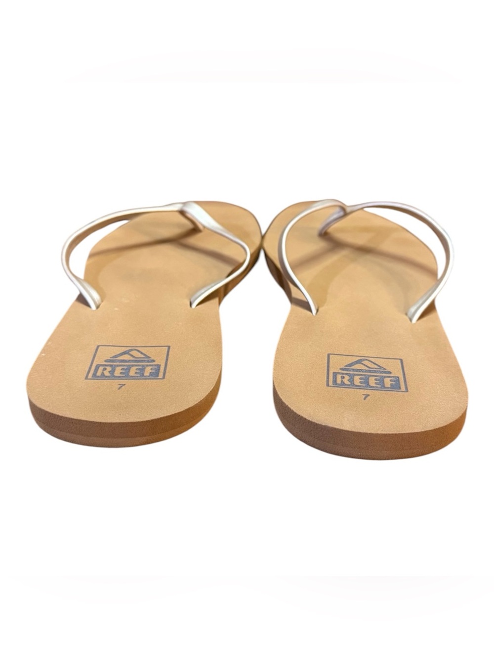 Reef Bliss Nights Flip Flop Sandals Tan/Champagne Metallic Women’s Size 7 - Picture 2 of 8